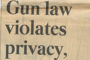 Gun Law Violates Privacy